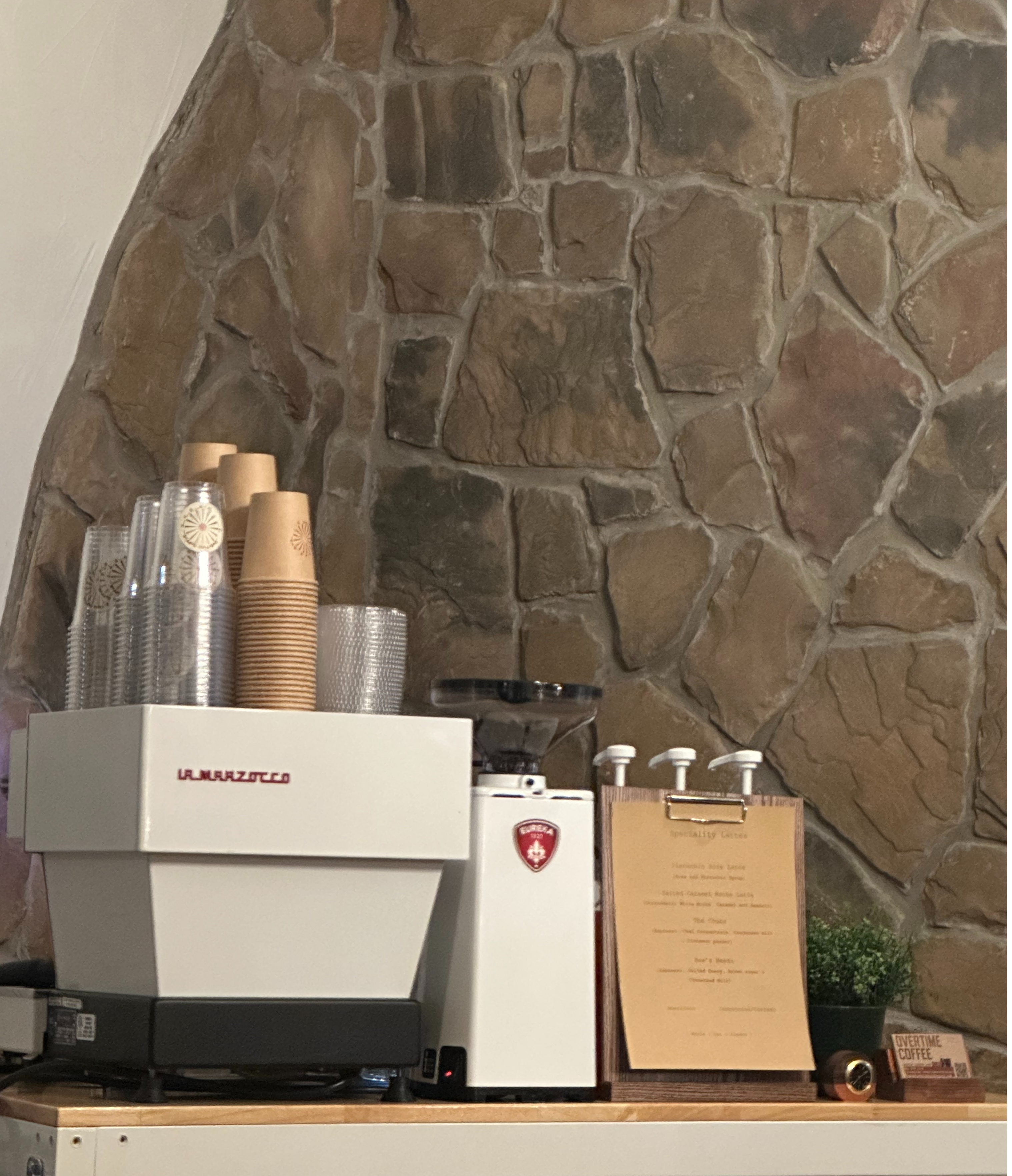 Coffee cart setup at a wedding.